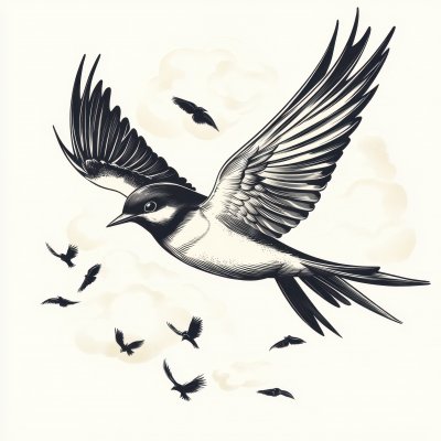 Logo Icon Vector Illustration Of A Swallow Silhou D47df52e E73b 4c57 9401 A117980b0d7a 0 Gigapixel Standard 6x