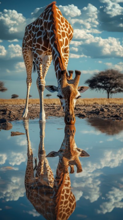 Maasai Giraffe Giraffa Camelopardalus Drinking At W A2df5be1 Fa47 4479 9296 E0c08f64d3ba 1 Gigapixel Standard 6x