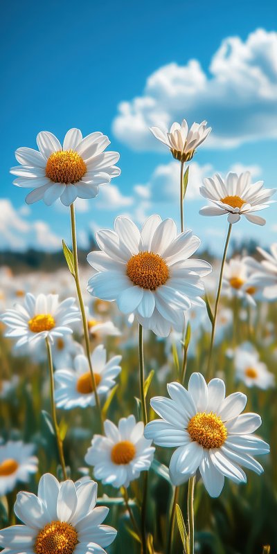 Marguerite Daisies On Meadow With Blue Sky At The 241c4664 49c9 4c00 8b9d 06280c4bff7e 2 Gigapixel Standard 6x