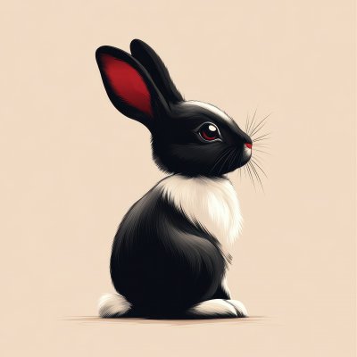 Minimalist Bunny Silhouette. Elegant Flat Ve C96a85b9 B0fb 4c0f 81d9 4442a1da259b 1 Gigapixel Standard 6x