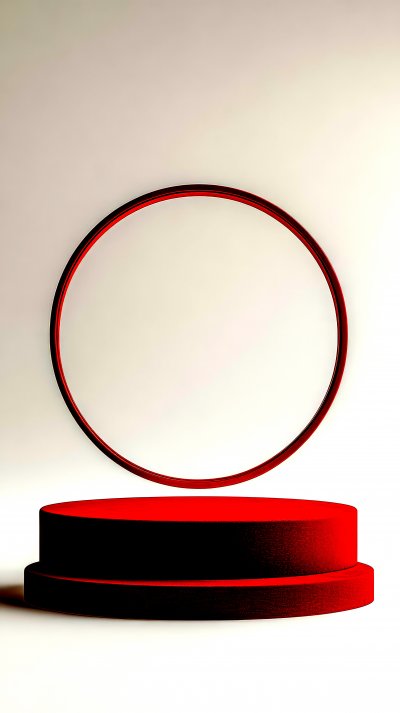 Minimalist Red Podium With A Circle Frame On Whit F8a8b06d Be0c 45d4 A691 89ca0047dce8 3 Gigapixel Standard 6x Hc