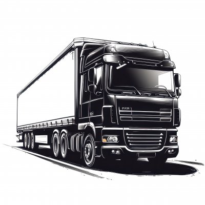 Monochrome Logo Emblem Truck With Trailer. Truck C1791335 Bfc4 4683 8078 4697f66b6394 1 Gigapixel Standard 6x Stylut