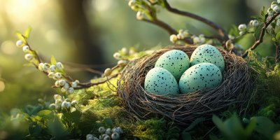 Nest With Speckled Green Easter Eggs Surrounded B A5dc59fb B0aa 4acf Bdce E0f01e06631f 0 Gigapixel Standard 6x