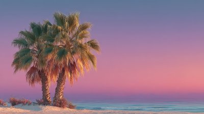 Palm Tree Outline Against Purple Sunset Sky Serene Vib 5f0f7023 9217 4a77 81a8 B3a7d4c83e9f 2 Gigapixel Standard 6x