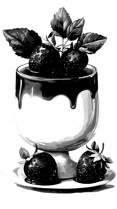 Panna Cotta With Jelly Strawberries Italian Desse 60bf0073 86d6 4fa2 A0a8 245c348600fd 3 Gigapixel Standard 6x Bw