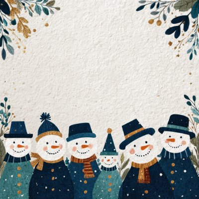 Pattern New Year And Christmas. Snowman Icon Set. 6e676bce A18d 400a Ac43 360f5fbe6e4c 2 Gigapixel Standard 6x