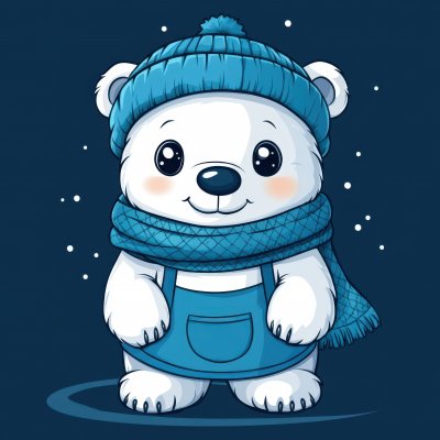 Polar Bear Is Wearing Scarf Apron And Buckue 1eb600b8 E3d6 4498 9a6e E89324797164 0 Gigapixel Standard 6x