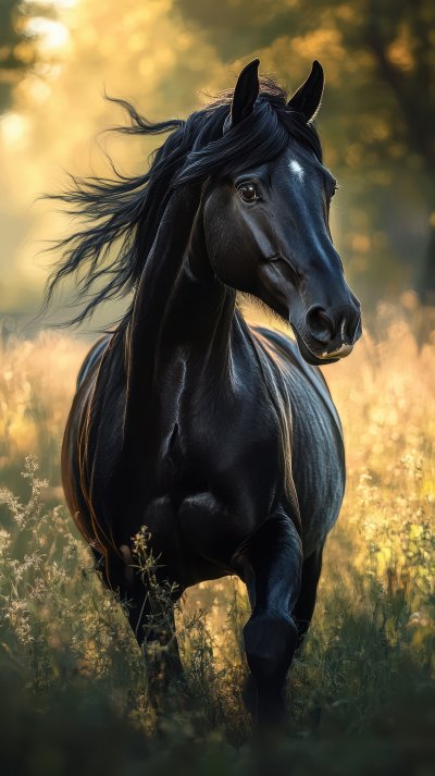 Portrait Of A Beautiful Black Arabian Horse On Na B66b2644 Ce2e 4732 8915 49801725452a 3 Gigapixel Standard 6x