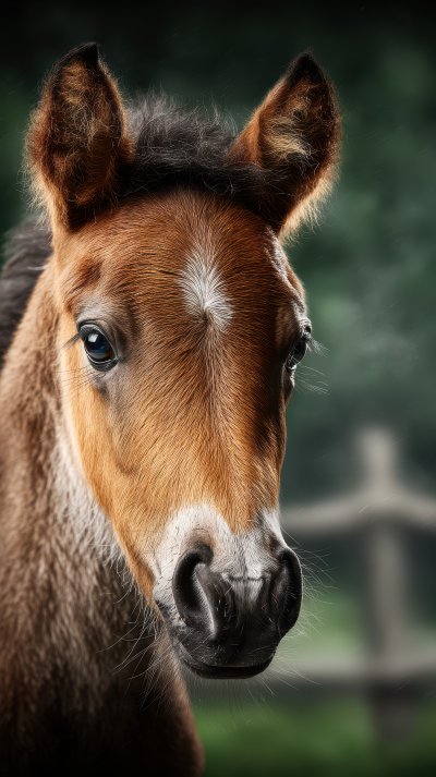 Portrait Of Nice Foal With Lifebuoy. Wild Horse. 33463838 F794 40c3 830c C9abb47d1102 2 Gigapixel Standard 6x