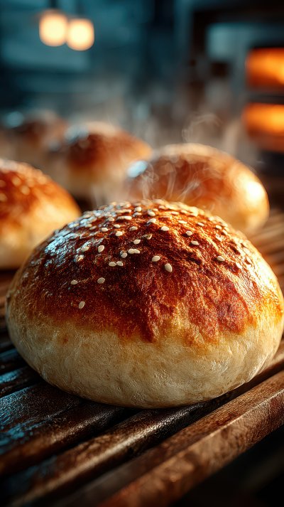 Production Of Bun At The Factory. Bread Baking Factory 48c29926 72d3 4269 8d1d 24670d09c2b9 0 Gigapixel Standard 6x