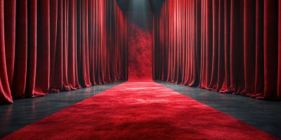 Red Velvet Curtains And Red Carpet In The Theater. 4e3a3211 1687 4665 B785 Ef86683ae3d3 2 Gigapixel Standard 6x