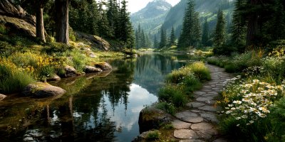 Reflection Lake Trail Summer Mount Rainier. Wildf 7f63f9d9 0b29 47a1 B3cb 2806531fd70a 2 Gigapixel Standard 6x Stylut