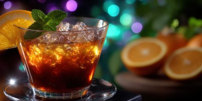 Refreshing Iced Tea Mocktail With Ice And Orange F5100f65 9c4f 4407 Bc35 E721b595a4fb 3 Gigapixel Standard 6x