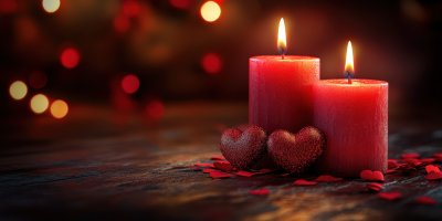 Romantic Valentines Candle And Red Heart Decorati 86fb89e8 772a 4f3b A29a 8eacab4940d2 2 Gigapixel Standard 6x