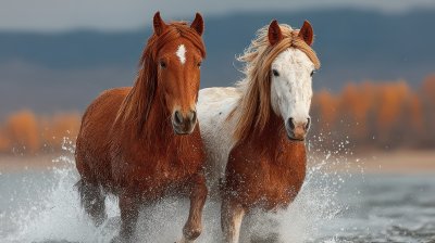 Running Horses In Water. Wild Horse. Ultra Realis Bb0d7d08 D385 4fde 859c 0e27c439ee8f 2 Gigapixel Standard 6x