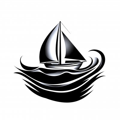 Sailing Boat Water Blue Wave. Boat Logo Icon. Ill 734dd06b 5ddc 4f9b Bd40 D85c41bdfb9e 1 Gigapixel Standard 6x Silver