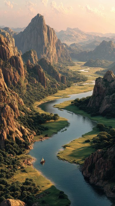 Scenic View Of A Winding River Through Lush Valle 59b391db B52c 4003 867d Efbd6aaae566 2 Gigapixel Standard 6x