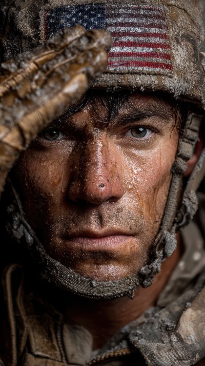 Serios Young Soldier Salute Against American Flag 5cd74789 62b9 431d 8b57 A71a1c1ad588 0 Gigapixel Standard 6x