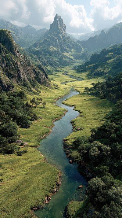 Serpentine River Meandering Through Lush Green Va Ed0a142a D9ad 48b8 8531 83a9b313f95e 3 Gigapixel Standard 6x