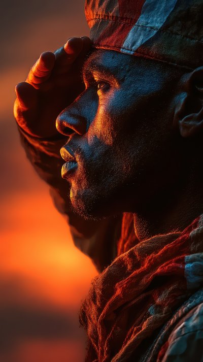 Silhouette Of A Soldier With A Background Of The 98794371 1242 4383 Ae99 38a1db8a7dad 0 Gigapixel Standard 6x