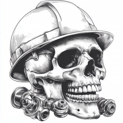 Skull Without Jaw In Hard Hat Construction Helmet D2baac18 6f91 4573 8da3 24bb07b1cca3 0 Gigapixel Standard 6x