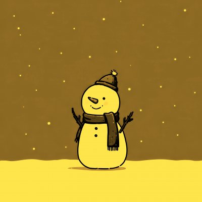 Snowman Smiling Happily Winter Scene Plain. Snowma 7eebb1da 8605 4d08 A2fe C35d2f589806 1 Gigapixel Standard 6x Gold