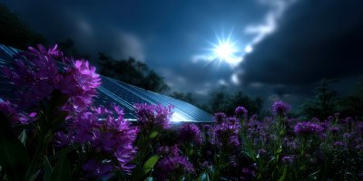 Solar Panel In A Vibrant Wildflower Meadow Under F65fad42 B4f1 4896 8963 4987a525b5cb 2 Gigapixel Standard 6x Stylut