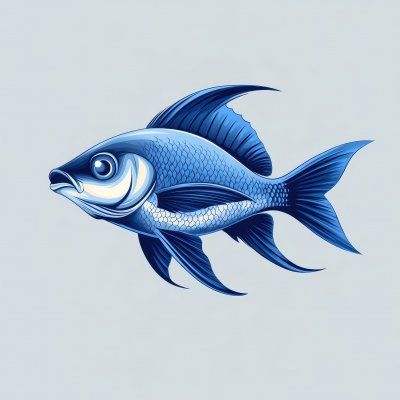 Stylized Blue Fish Illustration With A Minimalist D69da99c 97d5 4b75 8402 Cb2635ecec1b 0 Gigapixel Standard 6x
