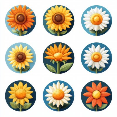 Sunflower Flat Icon. Set Icons In Color Circ F3dff60d 8348 4ad5 81ea 4bfdffdaeec9 1 Gigapixel Standard 6x
