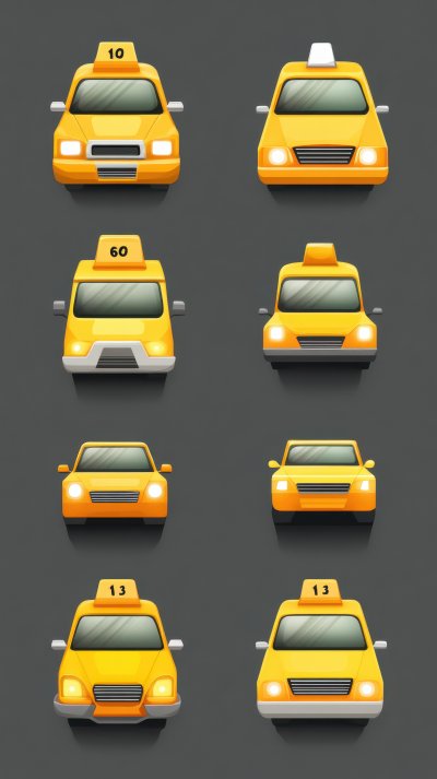 Taxi Icon Set Logo Icons Illustration Ar 9 16 1730510896 Gigapixel Standard 6x