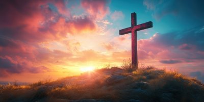 The Powerful Silhouette Of A Cross At Sunset Stan 14967a42 7e58 43d7 8902 86023d269be2 1 Gigapixel Standard 6x