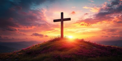 The Powerful Silhouette Of A Cross At Sunset Stan F6b626bf F10f 4bad B228 F92606cd451b 3 Gigapixel Standard 6x