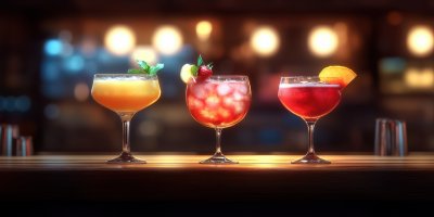Three Cocktails On A Wooden Bar Counter With Blurred Background Refreshing Drinks And Summer Party Concept Banner With C 1737702678 Gigapixel Standard 6x