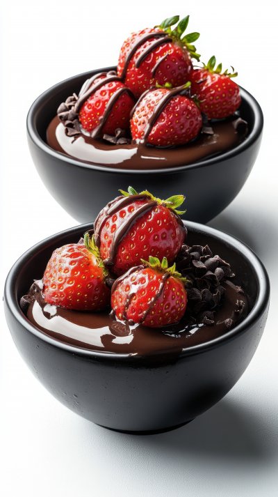 Two Bowls Of Strawberries Topped With Chocolate S E70ad274 49c2 4948 B50a 515c8cd2676d 1 Gigapixel Standard 6x