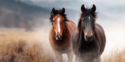 Two Wild Horses Galloping Through A Dusty Plain. 56712e86 33de 4a68 Bebd D83bc0d05753 2 Gigapixel Standard 6x