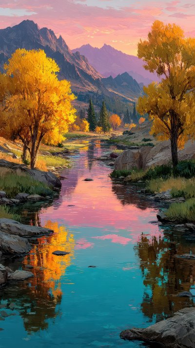 Vibrant Autumn Landscape With Colorful Trees Rive 9d109a89 9d8c 4b7f 9519 1bb5ec61cb1c 0 Gigapixel Standard 6x