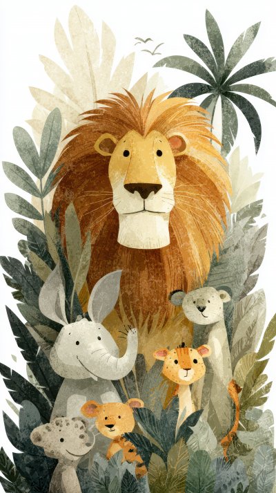 Wild Jungle Safari Or Zoo Cartoon For Kids With 7de9b099 241d 4f5c B10e 619936273936 0 Gigapixel Standard 6x