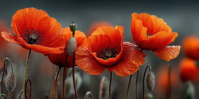 Wild Poppies In A Field At The Countryside. Wildf 8da8e235 A10c 4483 85df 996ed632206d 1 Gigapixel Standard 6x