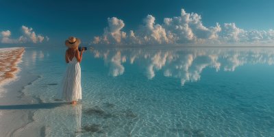 Woman In White Dress Taking Photo Of Turquoise Se 400753ae Fb24 470e 8706 20d22012a12c 2 (2) Gigapixel Standard 6x