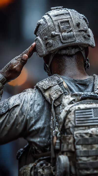 Young Man Army Soldier Saluting At Street. Soldie B7b147af 1d96 4e99 9e2f D74e9e87a745 1 Gigapixel Standard 6x
