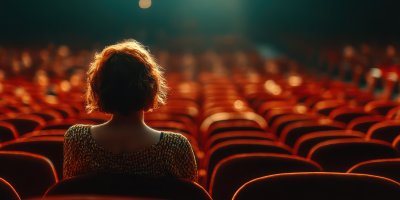 Young Woman At The Cinema. Cinema Hall. Ultra Rea 8b4855d9 3818 41d5 B9ba 604b8b97152c 3 Gigapixel Standard 6x