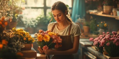Young Woman Florist Make Bouquet Of Flowers At Fl 2009f8e2 Ea6a 48db Ba50 19047e7b5440 3 Gigapixel Standard 6x