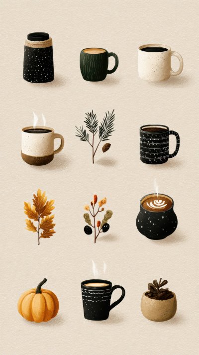 Autumn Elements Illustration Of Coffee Cup. Than Ef65b7f0 Cc46 4584 8f4a Eb8d8e960c43 0 Gigapixel Standard 6x