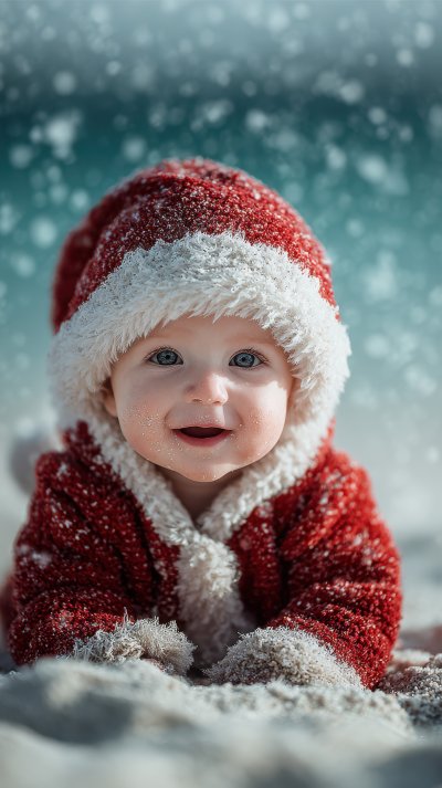 Baby Santa On Christmas Background. Cute Baby. Ul A067e555 43ce 42a0 Ab12 Eff1c5986124 3 Gigapixel Standard 6x