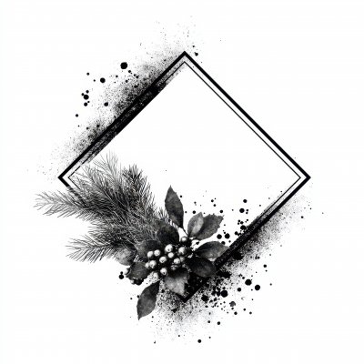 Black And White Grunge Frame. Christmas Logo Icon F696f284 6db0 4ddb Ae14 D6de6c7444c5 3 Gigapixel Standard 6x