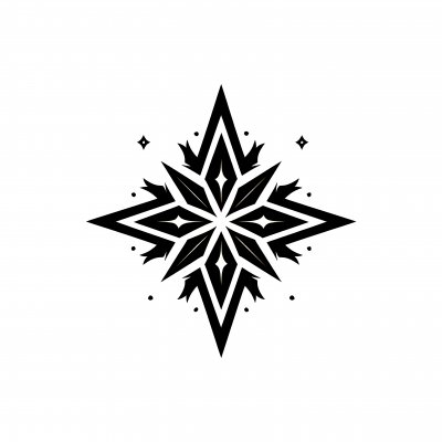 Black And White Star. Christmas Logo Icon. Illustra A52c1eb7 5414 42ac A444 9bcf93100931 0 Gigapixel Standard 6x Hc