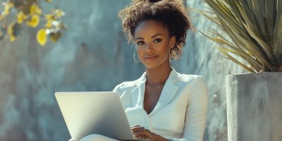 Black Businesswoman Sitting Outside Wit C02522a5 C8ea 4097 A54a Ddc83b9ef965 2 Gigapixel Standard 6x