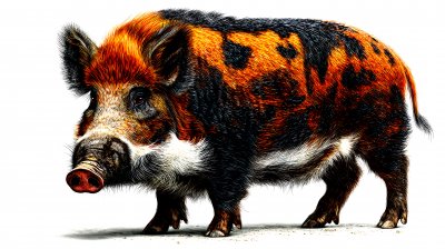 Bush Pig Or Red River Hog In German Pinselohrschwe 67fab52f 15b4 486c 9871 232c7ed5a941 0 Gigapixel Standard 6x Hc