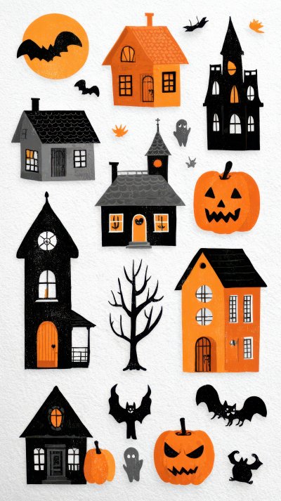 Clipart Set Of Halloween Items. Halloween Icon S 507be9be 39b4 4d1a 820e D6fbfdde3926 2 Gigapixel Standard 6x