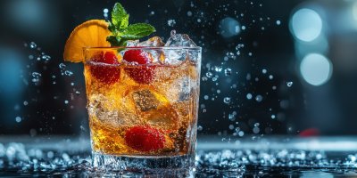 Cocktail Party On Table And Water Splash. Cocktai 640b9940 580f 426b 8655 85ed89752717 0 Gigapixel Standard 6x